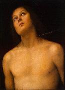 Pietro Perugino Bust of St Sebastian oil on canvas